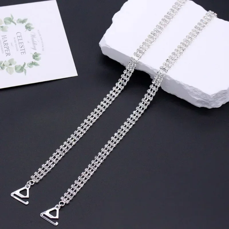 Women Sexy Rhinestone Shoulder Straps Crystal Underwear Straps Metal Bra Straps Non-Slip Sexy Invisible Cool Bra Strap
Women Sexy Rhinestone Shoulder Straps Crystal Underwear Straps Metal Bra Straps Non-Slip Sexy Invisible Cool Bra Strap