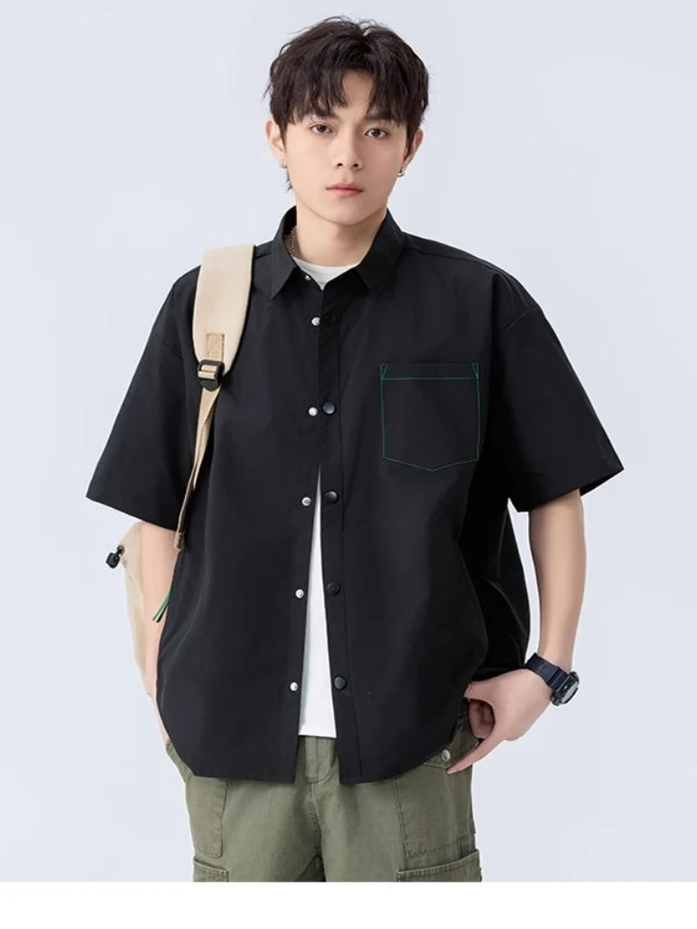 Retro Workwear Loose Fit Men's irt ort Sve 300 Pou Cotton Lightweight Breathable Summer Casual Slimming Coat
Retro Workwear Loose Fit Men's irt ort Sve 300 Pou Cotton Lightweight Breathable Summer Casual Slimming Coat