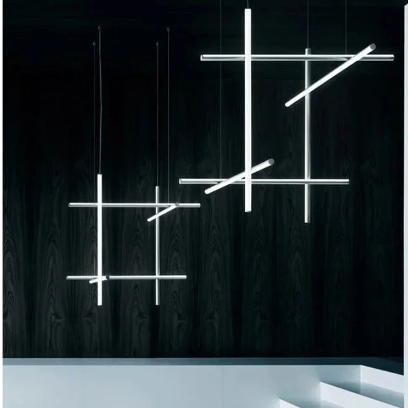 Nordic Long bar Tube Black LED Chandeliers lustre Geometric grid design Ceiling Dimmable for Kitchen island decoration
Nordic Long bar Tube Black LED Chandeliers lustre Geometric grid design Ceiling Dimmable for Kitchen island decoration
