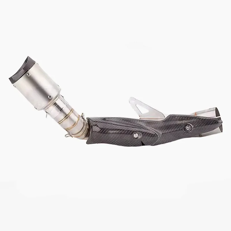 For Kawasaki Z900 2017-2025 Z 900 Escape 51MM Silvery / Carbon Exhaust Pipe With Mid Tail Link Pipe W Carbon Heat Shield Cover
For Kawasaki Z900 2017-2025 Z 900 Escape 51MM Silvery / Carbon Exhaust Pipe With Mid Tail Link Pipe W Carbon Heat Shield Cover