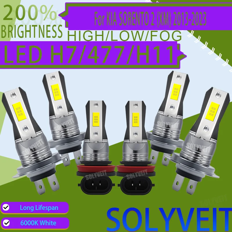 LED Car Bulb H7/H8 HI LO Fog for Enhanced Reliability & Output For KIA SORENTO 2 (XM) 2013 2014 2015 2016 2017 2018 2019-2023
LED Car Bulb H7/H8 HI LO Fog for Enhanced Reliability & Output For KIA SORENTO 2 (XM) 2013 2014 2015 2016 2017 2018 2019-2023