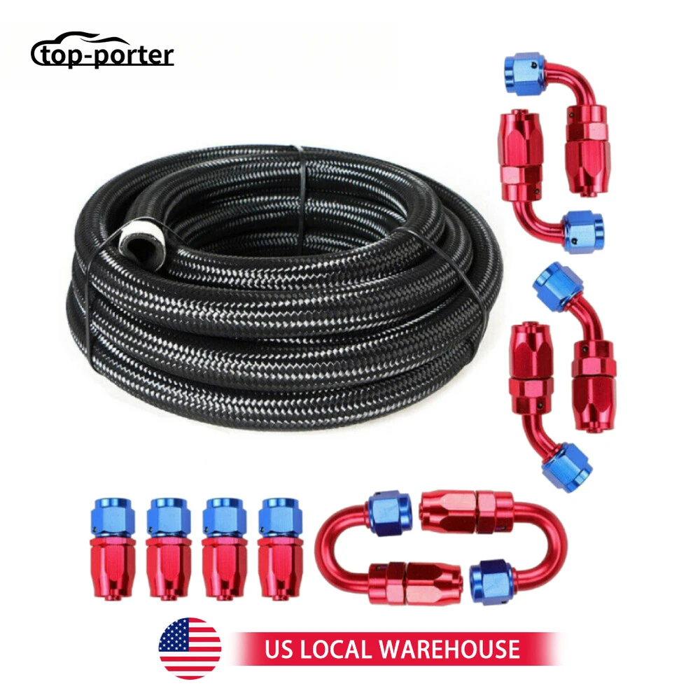 1Set 10FT 3.05M AN6 AN10 CPE Nylon Braided Fuel Line with 10PCS 6AN Fittings Hose End Kit
1Set 10FT 3.05M AN6 AN10 CPE Nylon Braided Fuel Line with 10PCS 6AN Fittings Hose End Kit