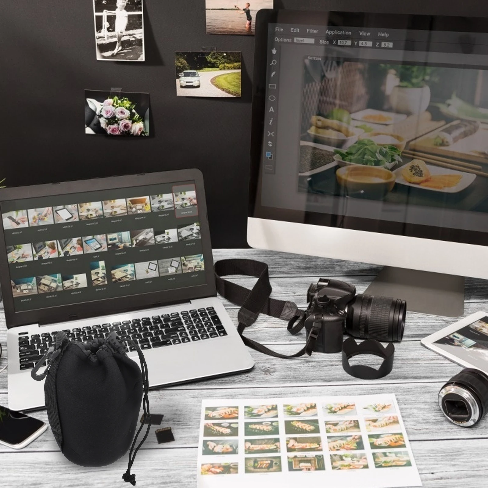 2pcs Lens Bag 11cm Length 9cm Diameter Shockproof Water Resistant Neoprene Camera Pouch Storage Bags Barrel Lenses Case
2pcs Lens Bag 11cm Length 9cm Diameter Shockproof Water Resistant Neoprene Camera Pouch Storage Bags Barrel Lenses Case