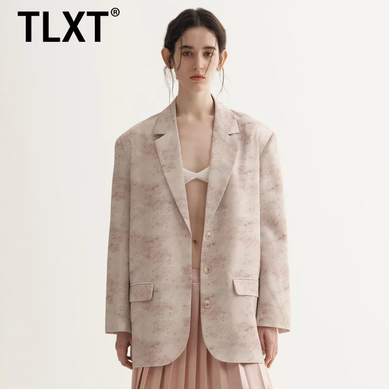 TLXT Elegant Women's Printing Design Blazer Lapel Single Breasted Long Sleeve Commute Coats Female Spring 2025 New XK1222
TLXT Elegant Women's Printing Design Blazer Lapel Single Breasted Long Sleeve Commute Coats Female Spring 2025 New XK1222