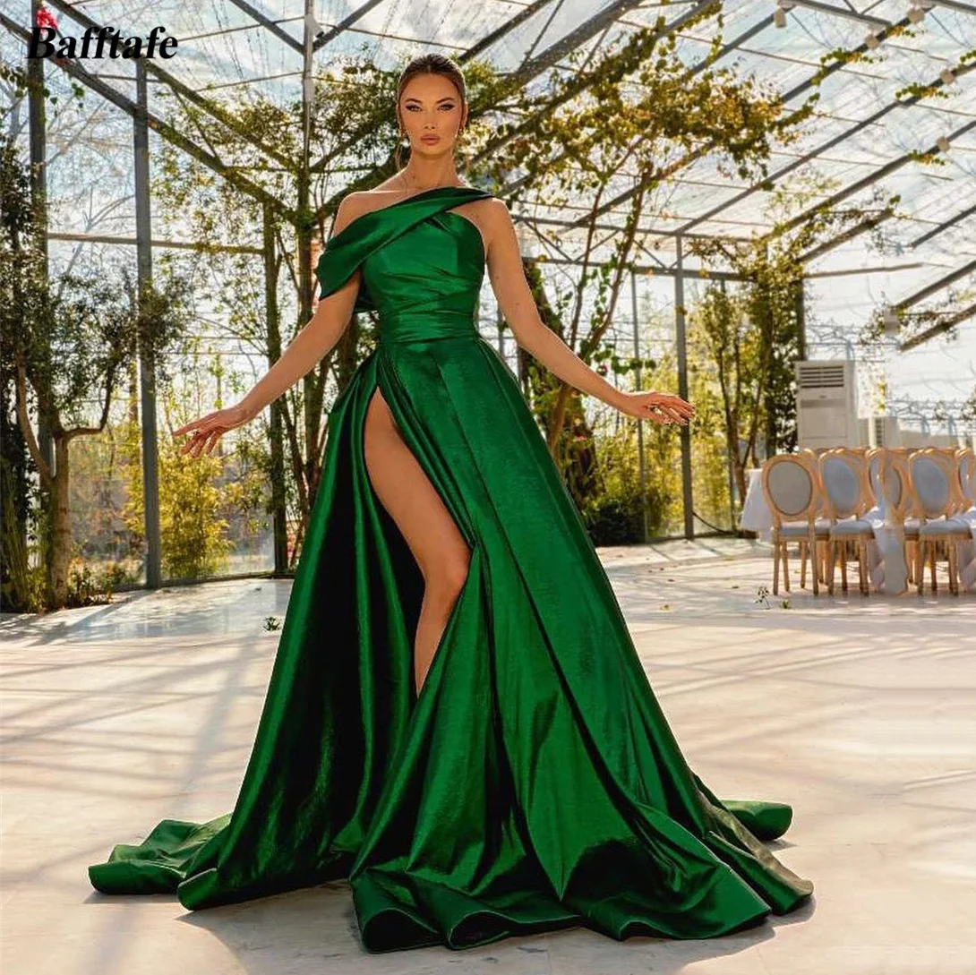 Green Taffeta Prom Dresses Formal Party Gowns One Shoulder Sexy High Slit Specail Occasion Evening Dresses Women Wear Outfits
Green Taffeta Prom Dresses Formal Party Gowns One Shoulder Sexy High Slit Specail Occasion Evening Dresses Women Wear Outfits