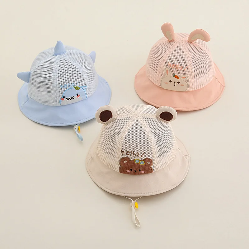 New Summer Thin Baby Bucket Hat Cute Bear Drawing Breathable Mesh Children Sun Hat Outdoor Boy Girl Cap Camping Panama Caps
New Summer Thin Baby Bucket Hat Cute Bear Drawing Breathable Mesh Children Sun Hat Outdoor Boy Girl Cap Camping Panama Caps