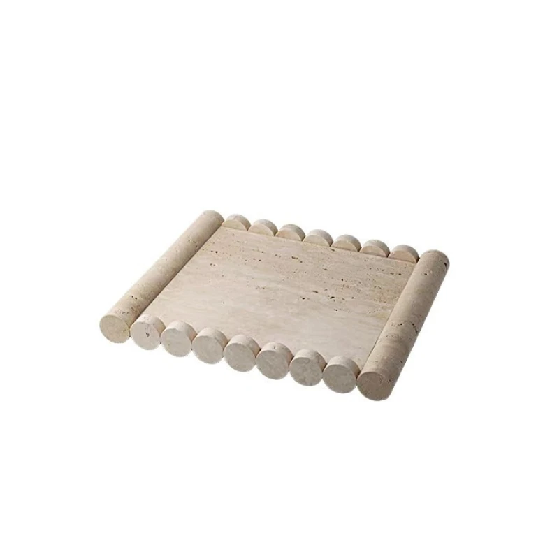 Nordic style creative natural travertine storage tray home decoration ornament bathroom sink storage plate
Nordic style creative natural travertine storage tray home decoration ornament bathroom sink storage plate