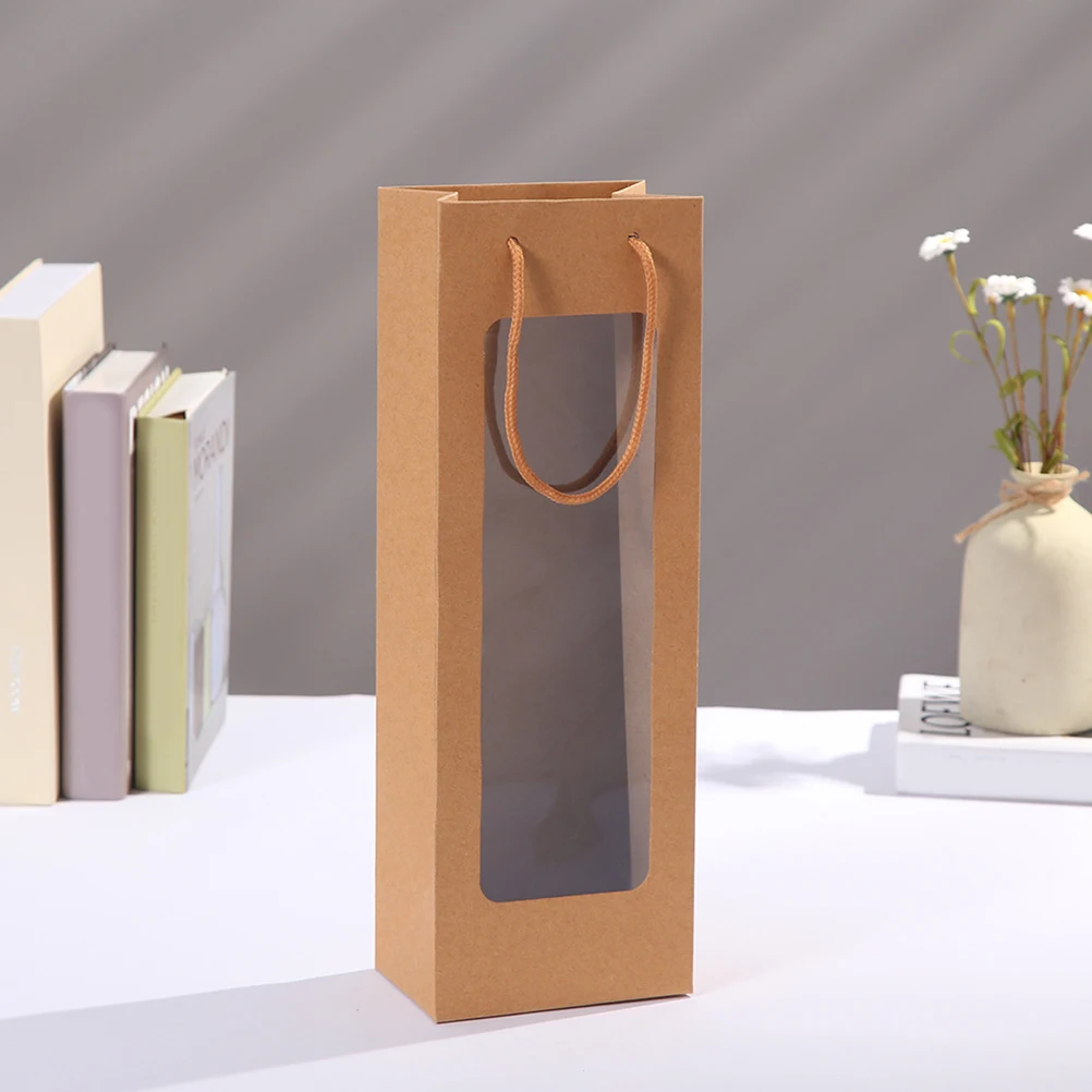 Gift 4 Bottle Window Bag Red Carrier Kraft Paper H Red Gift Bag held Bags for Gifts Packaging
Gift 4 Bottle Window Bag Red Carrier Kraft Paper H Red Gift Bag held Bags for Gifts Packaging