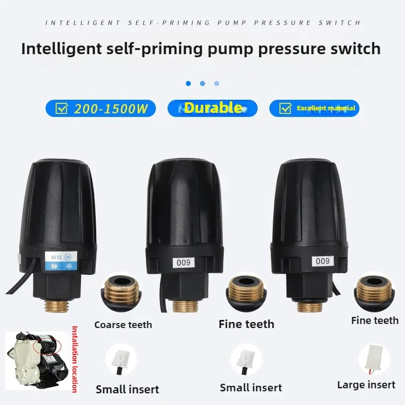 Universal Intelligent Self-priming Pump Pressure Switch Water Pump Sensor Adjustable Controller Booster Pump Accessories
Universal Intelligent Self-priming Pump Pressure Switch Water Pump Sensor Adjustable Controller Booster Pump Accessories