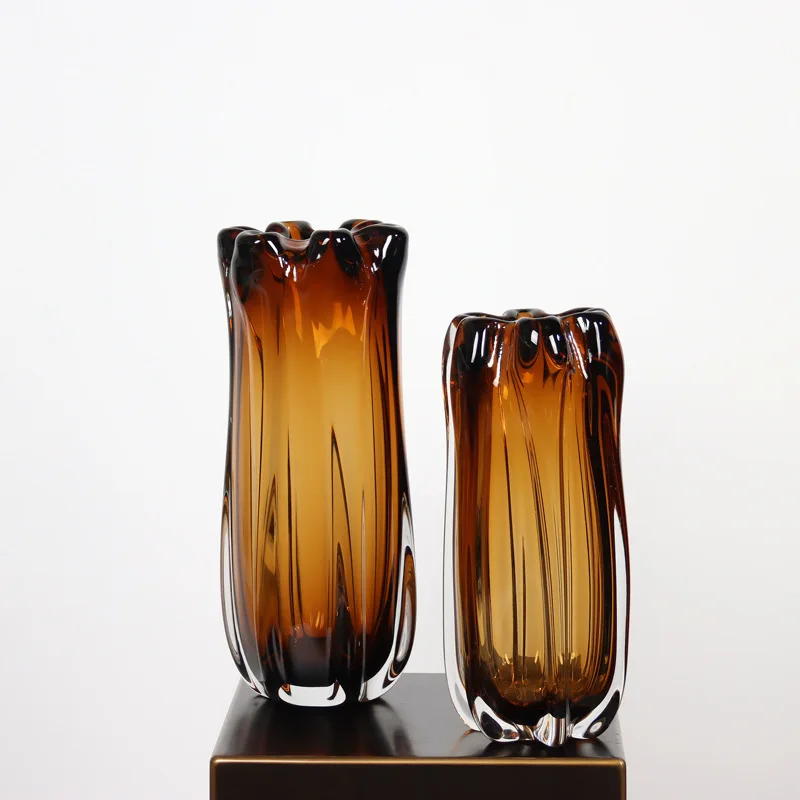 Glass Vase Thick Glass Bottles with Irregular Folds Hydroponics Terrarium Flowerpot Flower Vase Home Decoration Accessories
Glass Vase Thick Glass Bottles with Irregular Folds Hydroponics Terrarium Flowerpot Flower Vase Home Decoration Accessories