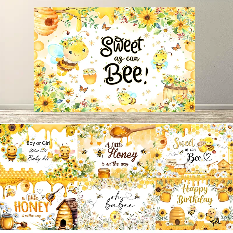Sweet as Can Honey Bee Backdrop Banner for Baby Birthday Glitter Gold Sunflowers Sweet Baby Shower Photo Background Decor
Sweet as Can Honey Bee Backdrop Banner for Baby Birthday Glitter Gold Sunflowers Sweet Baby Shower Photo Background Decor