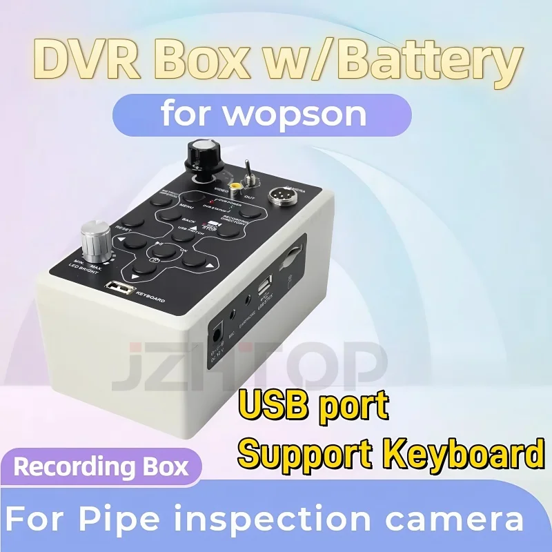 Pipe Camera DVR Control Box 10x Digital Zoom Recording MP4 Battery Built-in USB DC SD Card Slot
Pipe Camera DVR Control Box 10x Digital Zoom Recording MP4 Battery Built-in USB DC SD Card Slot
