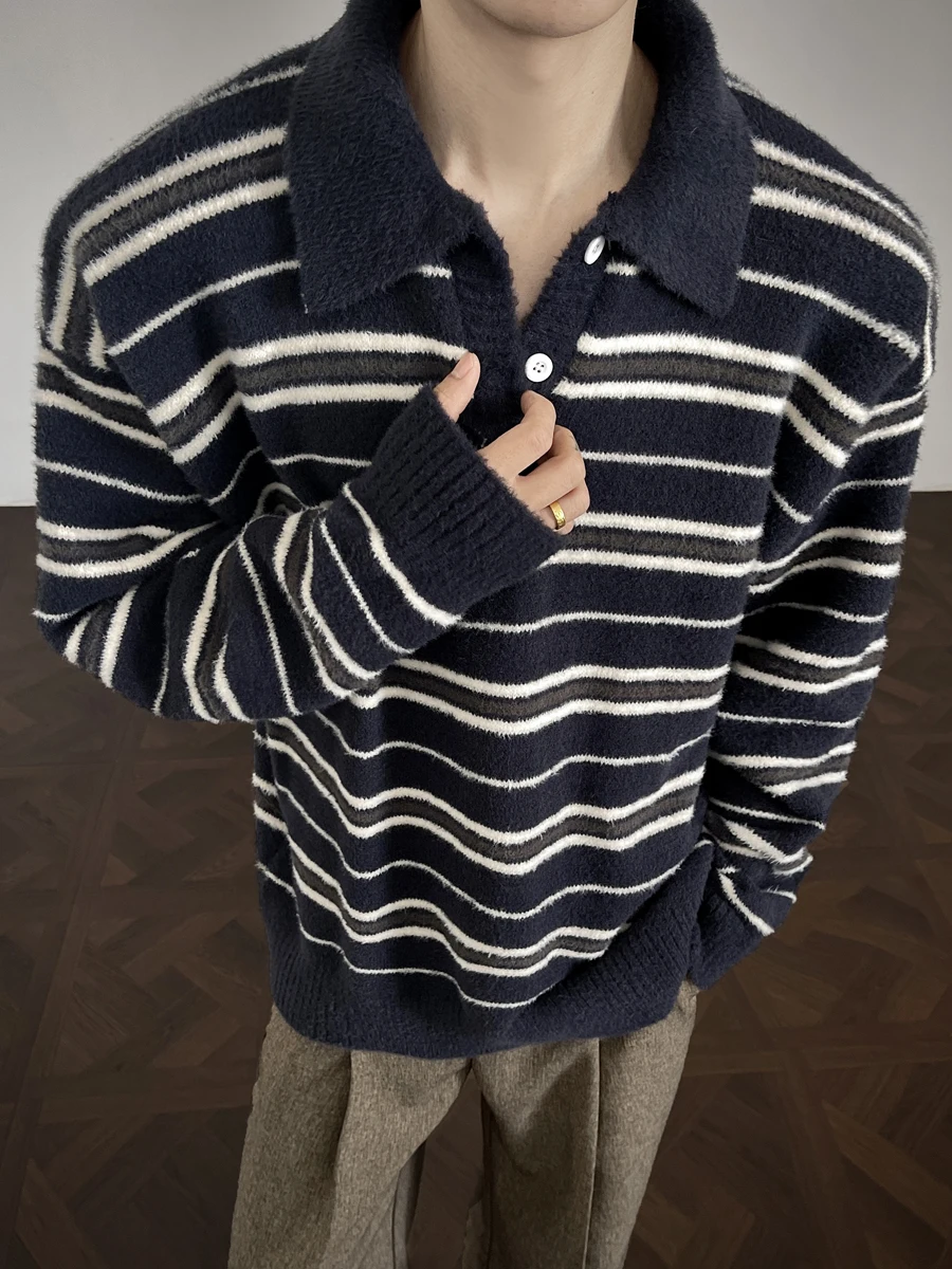 Мужской теплый вязаный свитер в полоску, плотный, повседневный, для прогулок, путешествий, отдыха, винтажный, с длинным рукавом, на пуговицах
Мужской теплый вязаный свитер в полоску, плотный, повседневный, для прогулок, путешествий, отдыха, винтажный, с длинным рукавом, на пуговицах