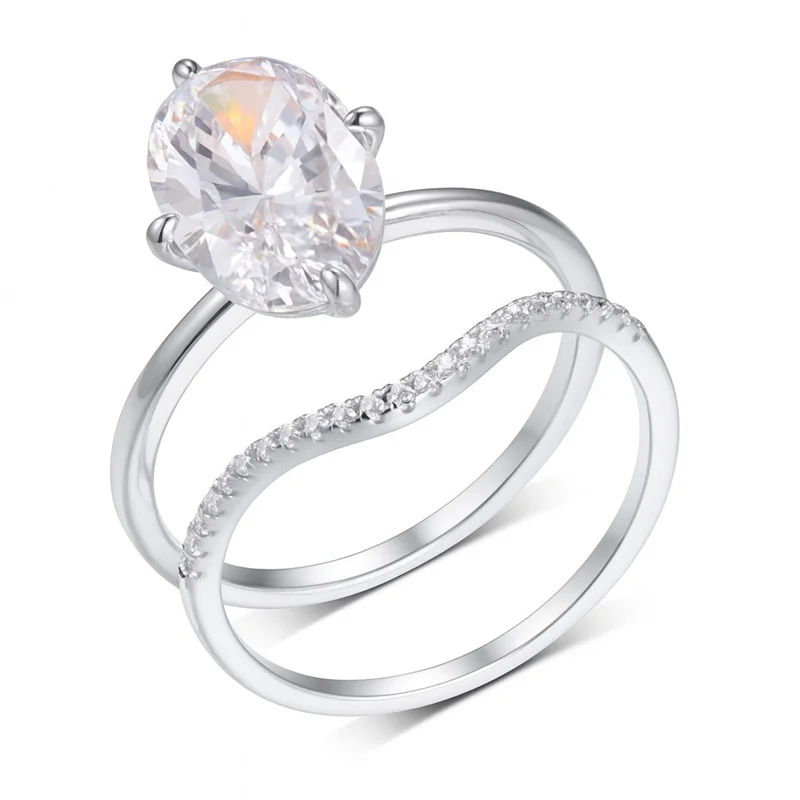 ZFSILVER, серебро 925, модное роскошное модное кольцо с муассанитом D, двойное овальное кольцо, очаровательное женское ювелирное изделие для свадебной вечеринки, подарок MR0174 
ZFSILVER, серебро 925, модное роскошное модное кольцо с муассанитом D, двойное овальное кольцо, очаровательное женское ювелирное изделие для свадебной вечеринки, подарок MR0174