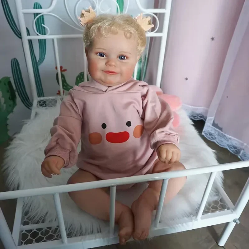 60cm 24inch Toddler Maddie Happy Baby with Rooted Hair Lifelike 6month Baby Size Collectible Art Doll
60cm 24inch Toddler Maddie Happy Baby with Rooted Hair Lifelike 6month Baby Size Collectible Art Doll