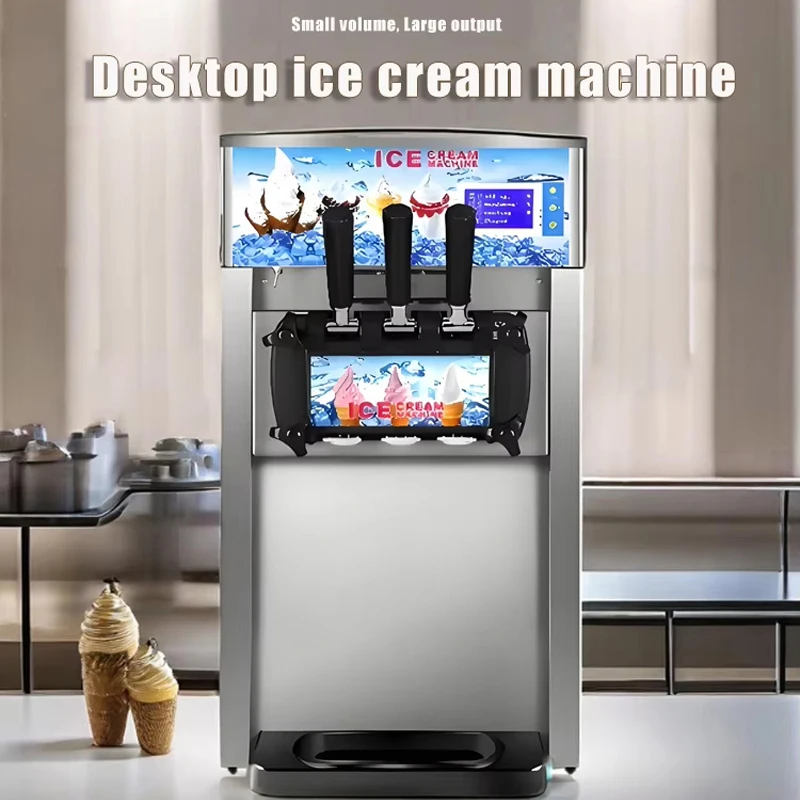 Небольшая автоматическая машина для мороженого из нержавеющей стали с 3- вкусами, коммерческая настольная одиночная машина для мягкого мороженого для улицы
Небольшая автоматическая машина для мороженого из нержавеющей стали с 3- вкусами, коммерческая настольная одиночная машина для мягкого мороженого для улицы