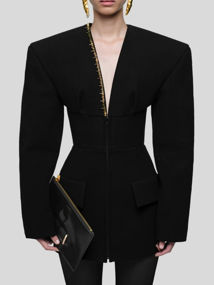 Sexy Deep V Neck Long Sleeve Mini Blazer Dress Women Black Sequins Design Slim Dresses Elegant Evening Party Gowns
Sexy Deep V Neck Long Sleeve Mini Blazer Dress Women Black Sequins Design Slim Dresses Elegant Evening Party Gowns