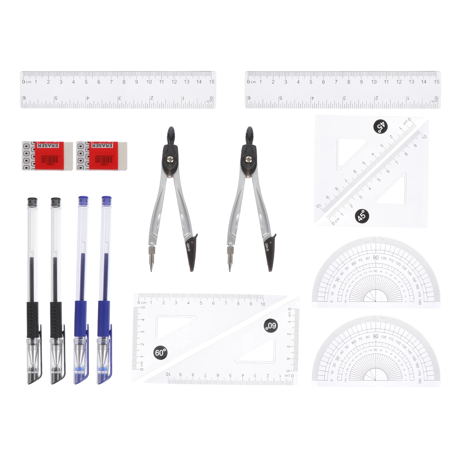 2 Sets Drawing Tools Plastic Compass Ruler Multifunctional Drafting Kit Engineer Architect Student School Supplies Storage Bag
2 Sets Drawing Tools Plastic Compass Ruler Multifunctional Drafting Kit Engineer Architect Student School Supplies Storage Bag