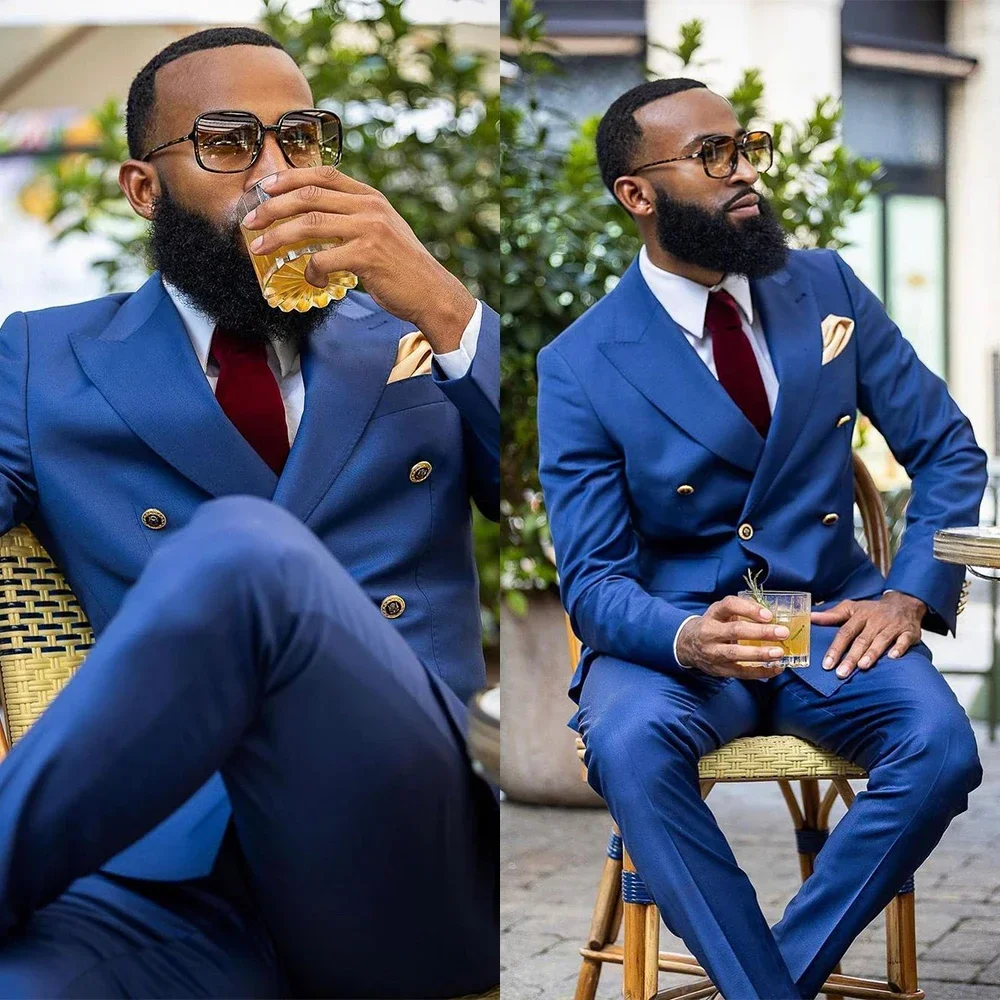 2 Pieces Men Suit Gentle Business Blazer Tuxedo Pants Double Breasted Wedding Groom Formal Pinstripe Party Causal Tailored
2 Pieces Men Suit Gentle Business Blazer Tuxedo Pants Double Breasted Wedding Groom Formal Pinstripe Party Causal Tailored