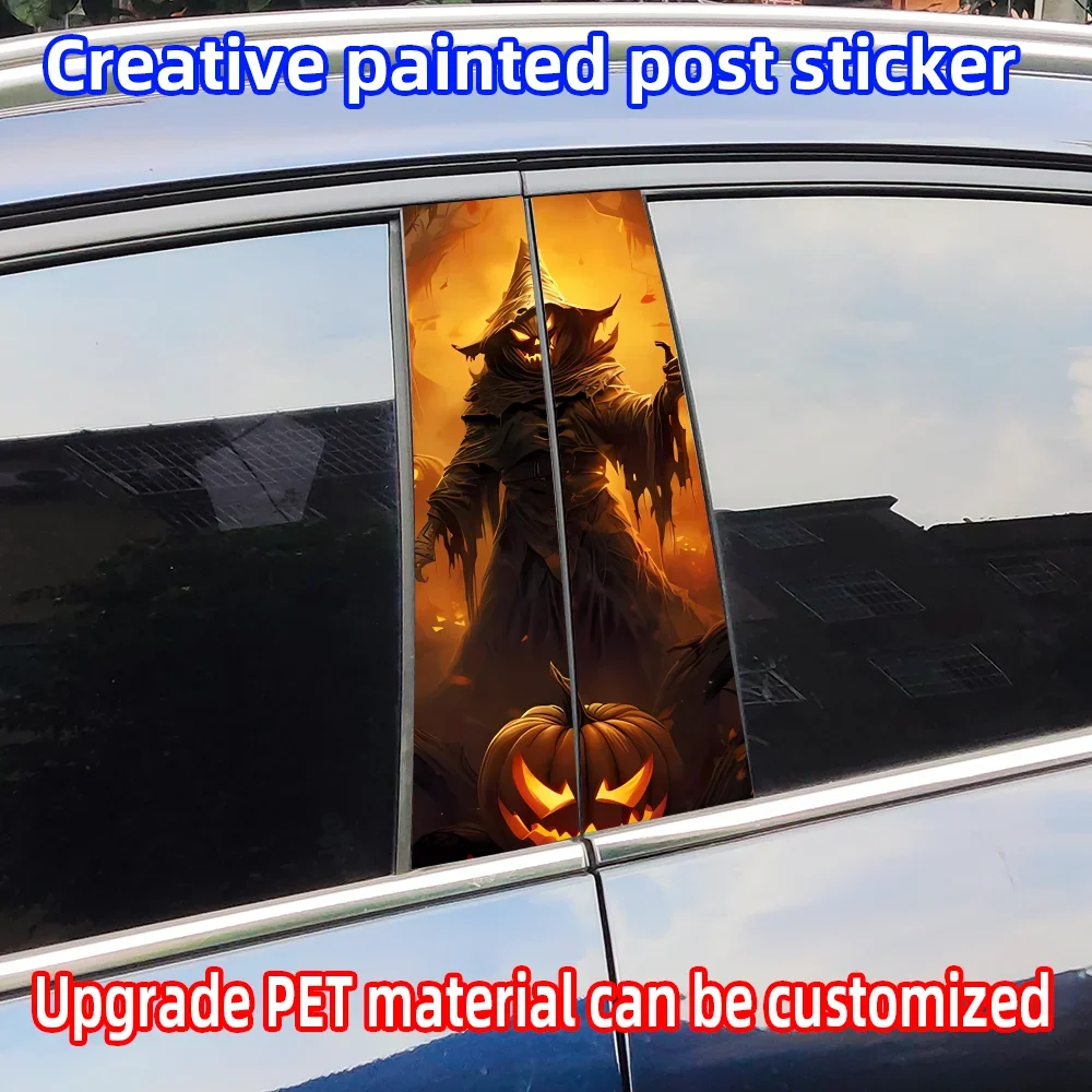 Horror Halloween Pumpkin Car Stickers Auto B-pillar Waterproof Sunscreen Vinyl Decals Auto Center Column Cover Scratches Decor
Horror Halloween Pumpkin Car Stickers Auto B-pillar Waterproof Sunscreen Vinyl Decals Auto Center Column Cover Scratches Decor