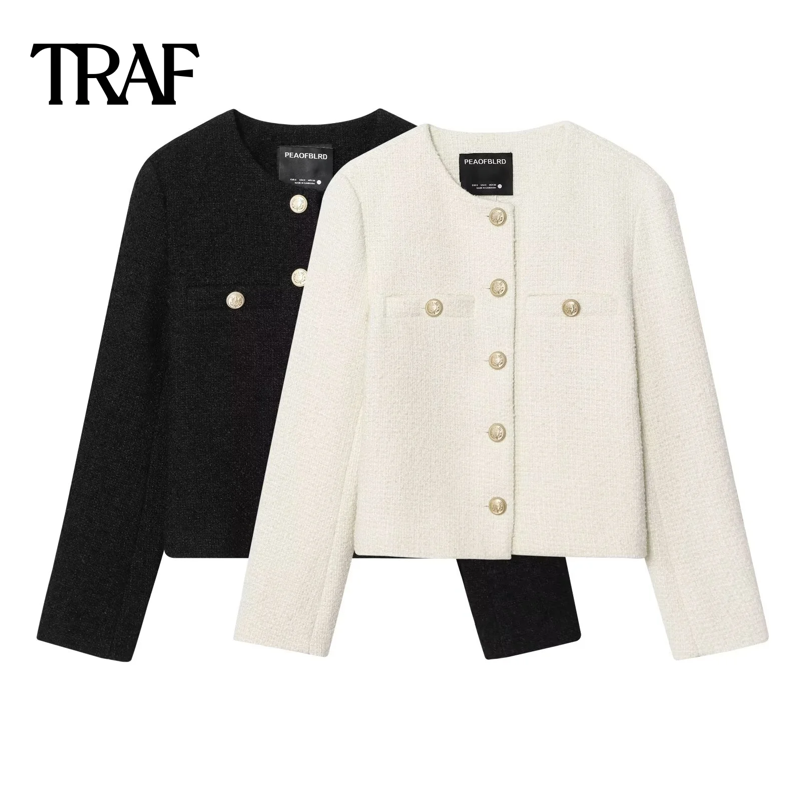 TRAF French Fragrant Metal Buckle Autumn New Style 2025 Round Neck Loose Coarse Hemp Fashion Commuter Long Sleeve Coat
TRAF French Fragrant Metal Buckle Autumn New Style 2025 Round Neck Loose Coarse Hemp Fashion Commuter Long Sleeve Coat