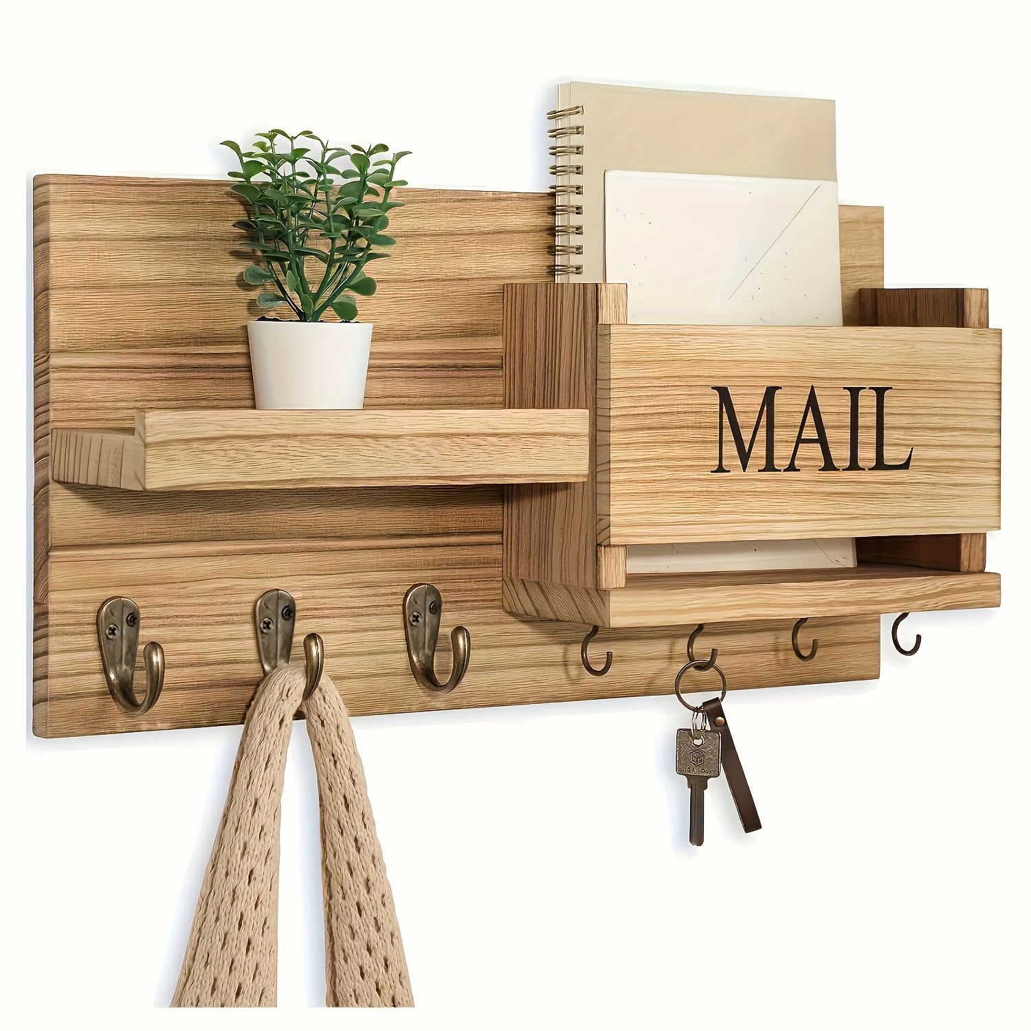 usRustic Wood Wall Mounted Storage Rack with Mailbox Slot - Door Handles And Decorative Hanging for Porch, Bedroom, Bathroom, Living Room with Multiple Hooks for Keys, Hats, Envelopes, Books, Floating Shelfd
usRustic Wood Wall Mounted Storage Rack with Mailbox Slot - Door Handles And Decorative Hanging for Porch, Bedroom, Bathroom, Living Room with Multiple Hooks for Keys, Hats, Envelopes, Books, Floating Shelfd