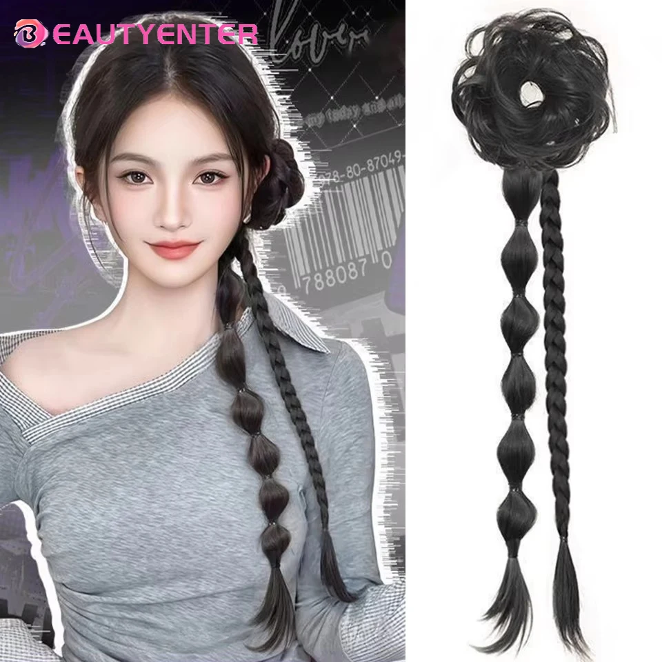 Women's Curly Synthetic Long Rubber Band Bubble Braid Ponytail Hair Extension Piece for Daily Party Use
Women's Curly Synthetic Long Rubber Band Bubble Braid Ponytail Hair Extension Piece for Daily Party Use