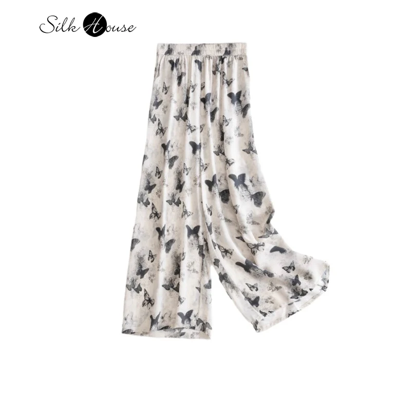 2025 Summer New Butterfly Printed 100% Natural Mulberry Silk 03 Crepe De Chine Versatile Casual Women's Wide Leg Pants
2025 Summer New Butterfly Printed 100% Natural Mulberry Silk 03 Crepe De Chine Versatile Casual Women's Wide Leg Pants