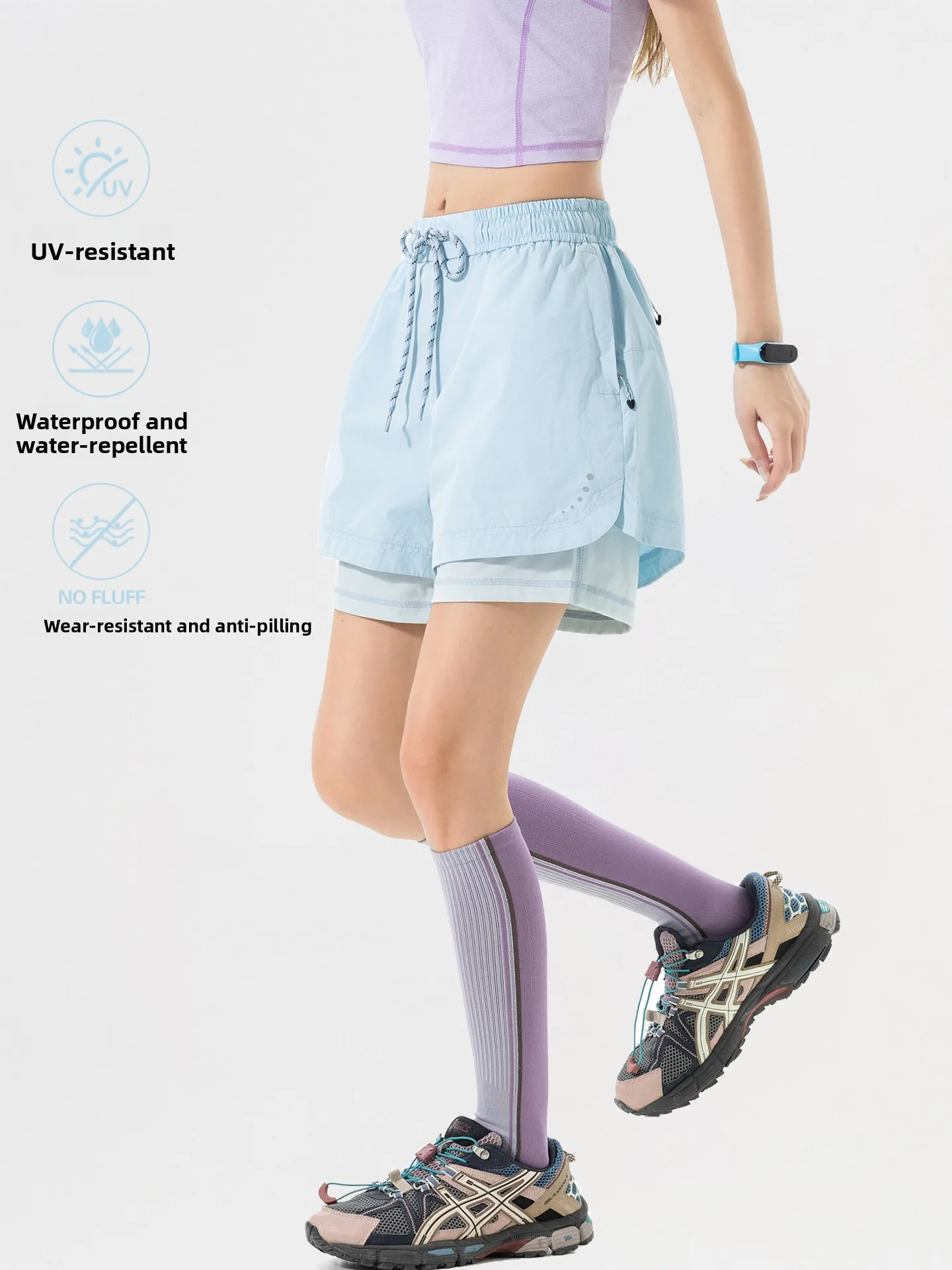 Outdoor Running Sport Shorts Women's Summer UV Protection Quick Dry Breathable Casual Three-quarter Length Fake Two-Piece Pants
Outdoor Running Sport Shorts Women's Summer UV Protection Quick Dry Breathable Casual Three-quarter Length Fake Two-Piece Pants