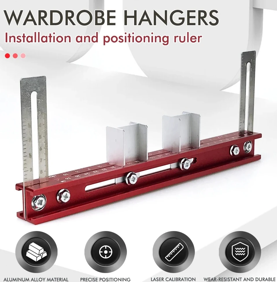 Aluminum Alloy Drilling Positioning Ruler, Precision Punch Locator Jig for Wardrobe Boom & Suspension Rod Installation
Aluminum Alloy Drilling Positioning Ruler, Precision Punch Locator Jig for Wardrobe Boom & Suspension Rod Installation