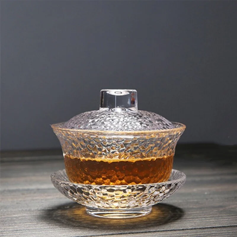 Стеклянный чайный сервиз Gaiwan Kung Fu 3,66 дюйма, термостойкая чайная чаша с молотковым узором, подарок
Стеклянный чайный сервиз Gaiwan Kung Fu 3,66 дюйма, термостойкая чайная чаша с молотковым узором, подарок