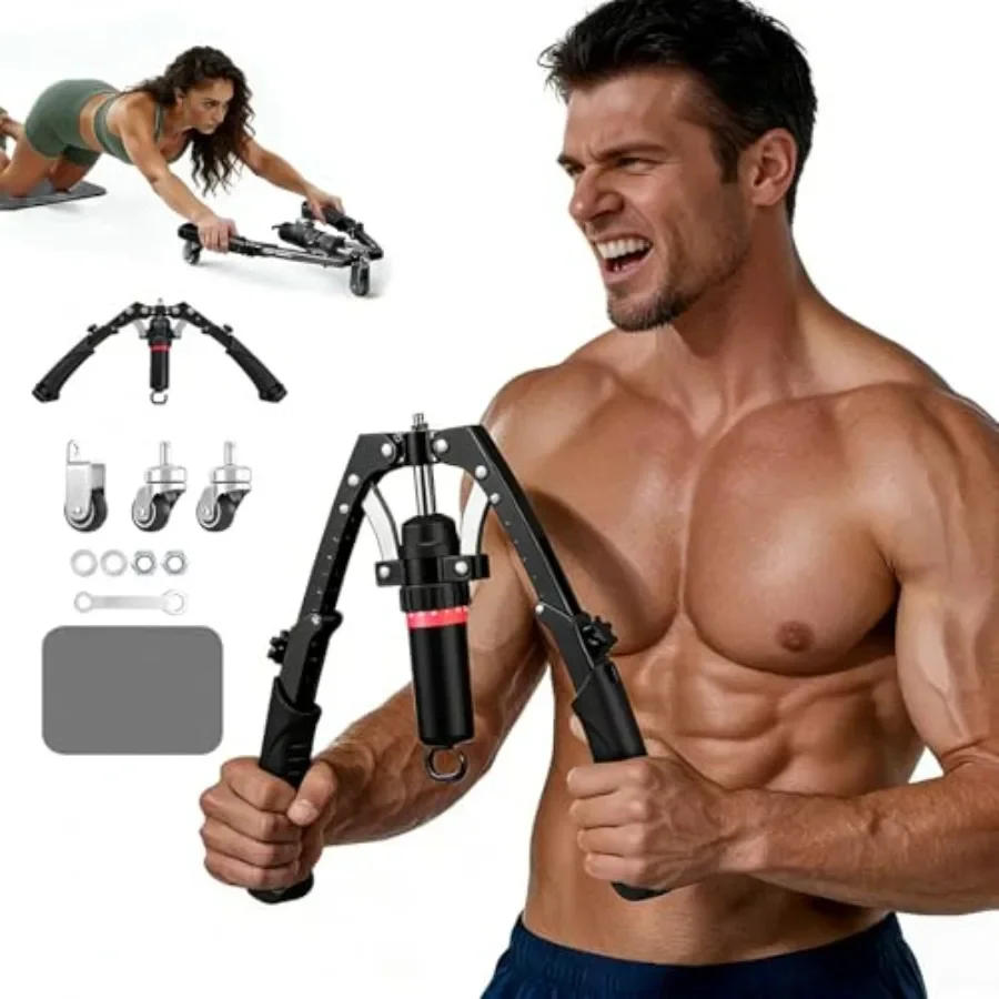 Home gym strength trainer with hydraulic adjustment 22-440LBS resistance black steel frame portable arm/chest/core workout equi
Home gym strength trainer with hydraulic adjustment 22-440LBS resistance black steel frame portable arm/chest/core workout equi