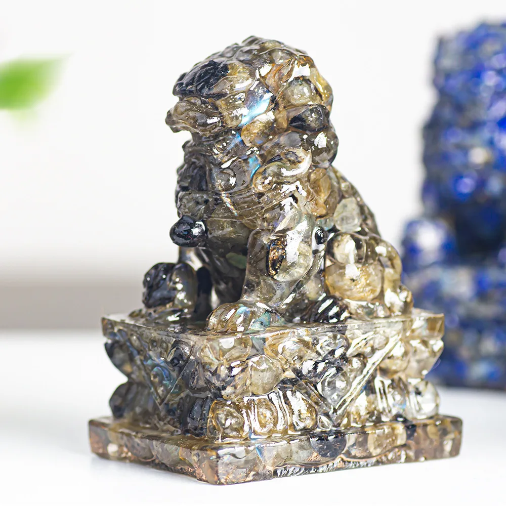Modern simplicity Resin Natural Crystal Lion Statue Feng Shui Lucky Decor Crystal Lion Sculpture Ornament exquisite handicraft
Modern simplicity Resin Natural Crystal Lion Statue Feng Shui Lucky Decor Crystal Lion Sculpture Ornament exquisite handicraft