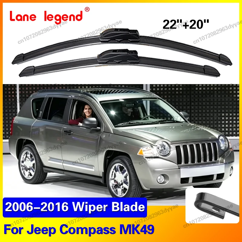 For Jeep Compass MK49 2006 - 2016 Front Windshield Wiper Blades 2pcs Windscreen Window Accessories 22"+20"
For Jeep Compass MK49 2006 - 2016 Front Windshield Wiper Blades 2pcs Windscreen Window Accessories 22"+20"