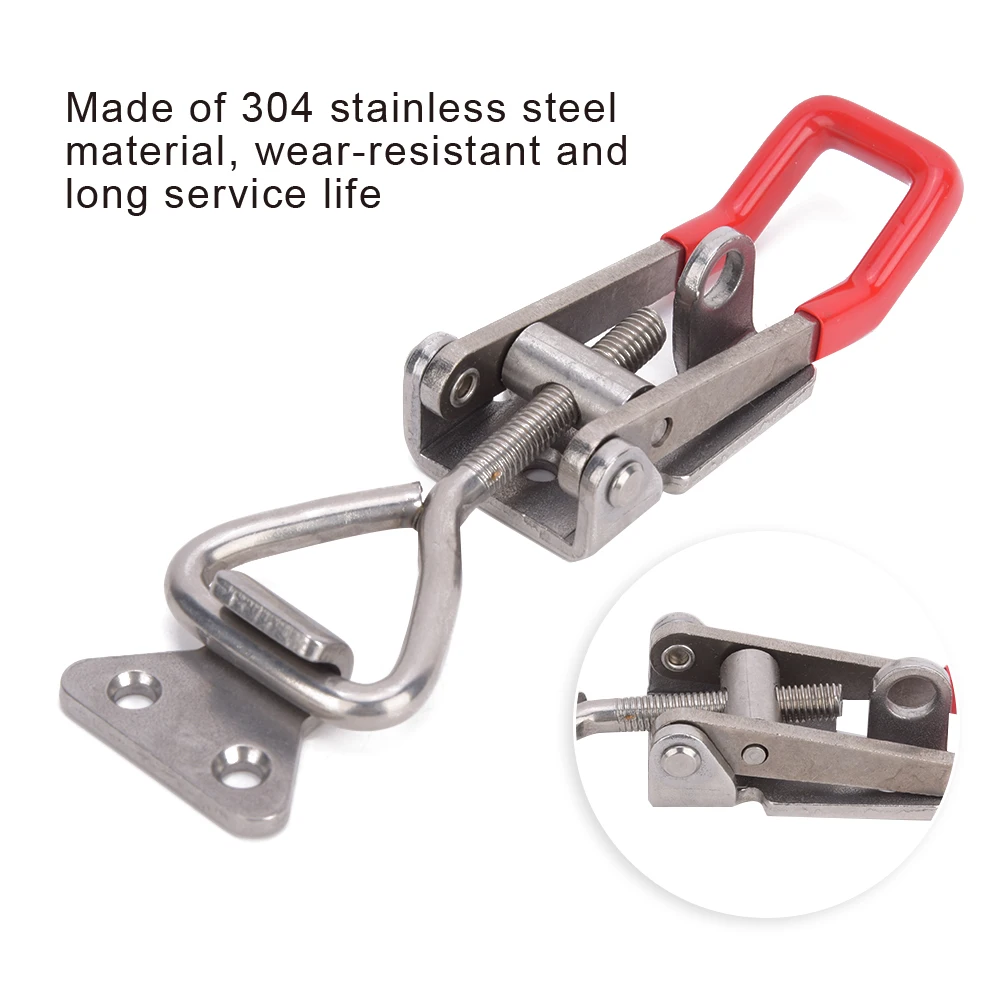 Toggle Clamp Catch, Toggle Clamp Latch Quick Latch-Type Stainless Steel Adjustable Lever Handle 250kg
Toggle Clamp Catch, Toggle Clamp Latch Quick Latch-Type Stainless Steel Adjustable Lever Handle 250kg