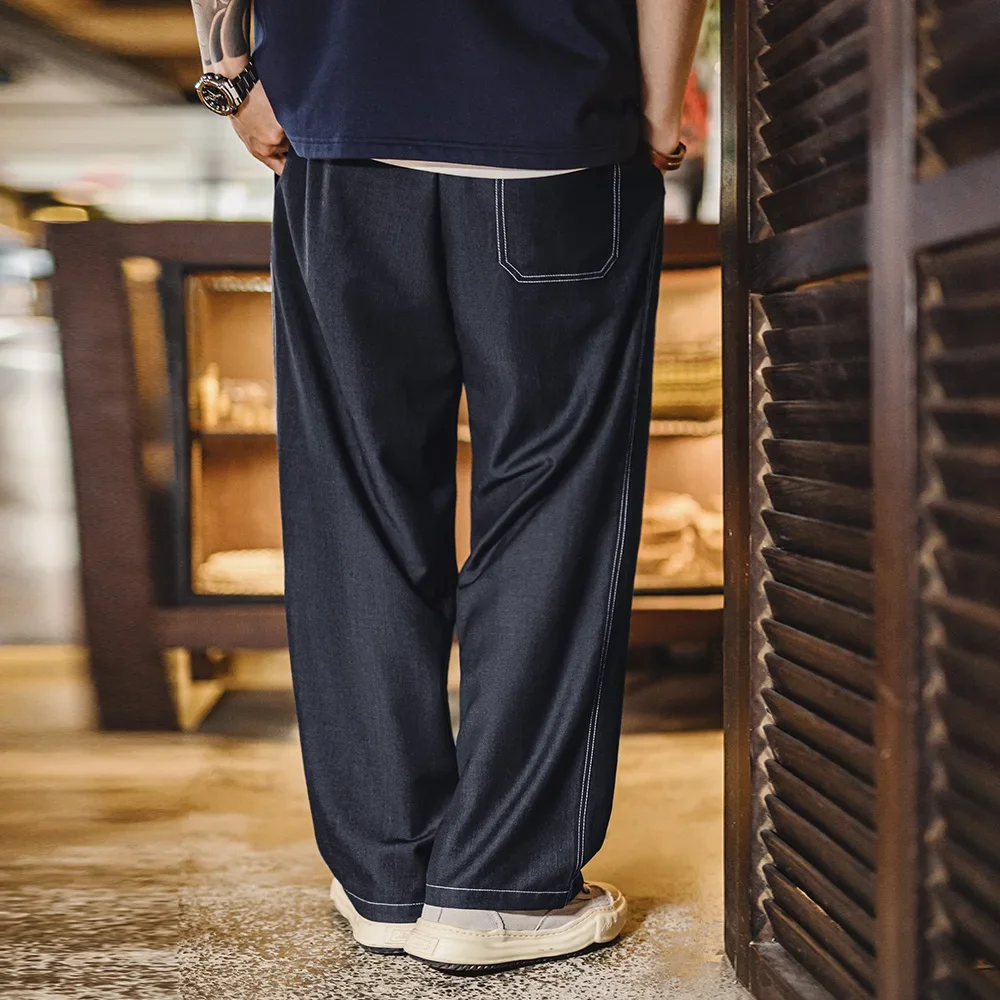 Maden Vintage Black Draped Non-Iron Denim Jeans Men's Spring Casual Drawstring Elastic Waist Loose Trousers Straight Leg Pants
Maden Vintage Black Draped Non-Iron Denim Jeans Men's Spring Casual Drawstring Elastic Waist Loose Trousers Straight Leg Pants