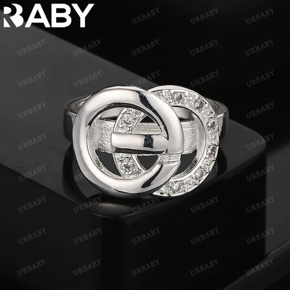 URBABY 925 Sterling Silver Zirconia Alphabet Fine Ring For Women Fashion Jewelry Charm Grace Wedding Engagement Accessories
URBABY 925 Sterling Silver Zirconia Alphabet Fine Ring For Women Fashion Jewelry Charm Grace Wedding Engagement Accessories