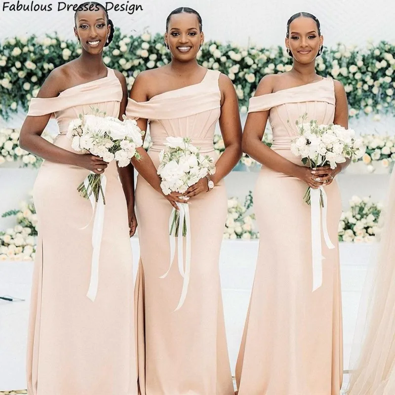 Formal Champagne Long Bridesmaid Dresses 2024 Mermaid One Shoulder Chic Wedding Party Dress For African Women Maid Of Honor
Formal Champagne Long Bridesmaid Dresses 2024 Mermaid One Shoulder Chic Wedding Party Dress For African Women Maid Of Honor
