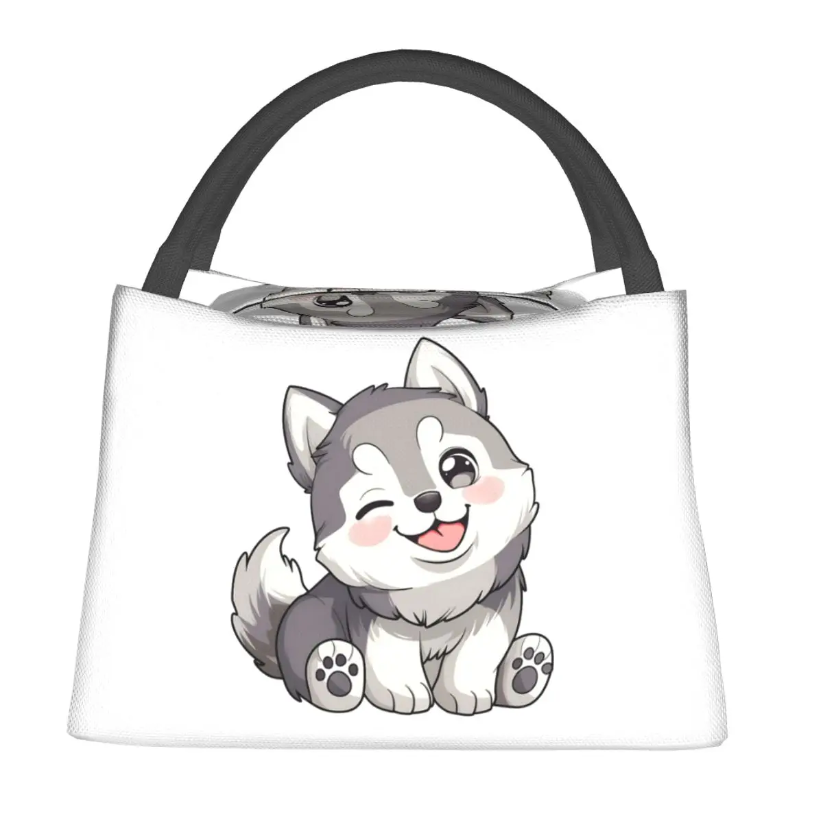 Cute Winking Kawaii Husky Insulated Lunch Bag for Women Kids Portable Food Boxes Thermal Lunch Box Tote
Cute Winking Kawaii Husky Insulated Lunch Bag for Women Kids Portable Food Boxes Thermal Lunch Box Tote