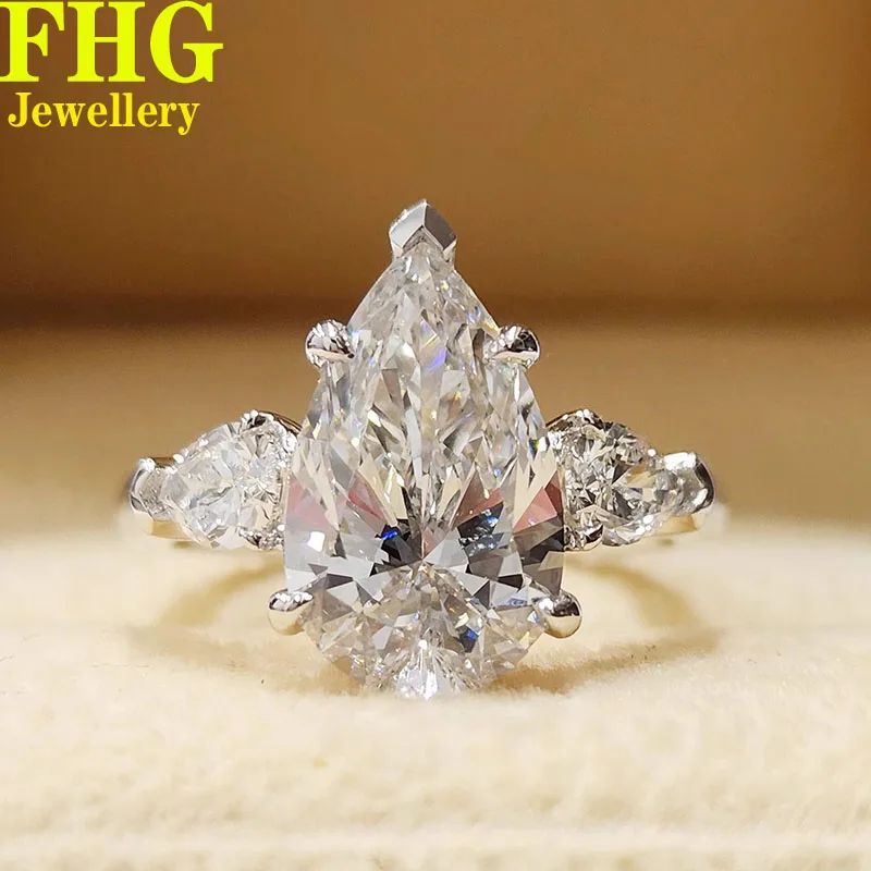 5 6 7 8 9 10 Carat Real Solid 9K White Gold Ring DVVS1 Pear moissanite Diamonds Women Wedding Party Engagement Ring Classic
5 6 7 8 9 10 Carat Real Solid 9K White Gold Ring DVVS1 Pear moissanite Diamonds Women Wedding Party Engagement Ring Classic
