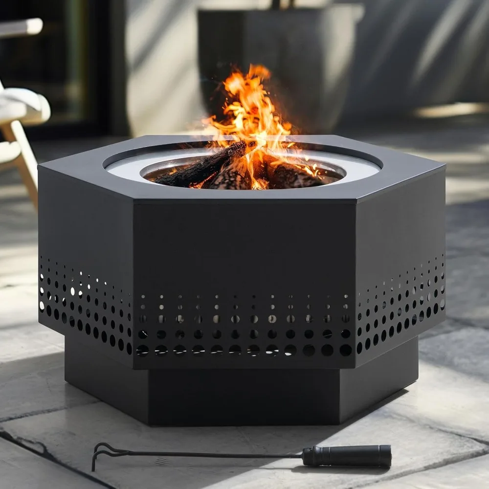 28 in Smokeless Fire Pit with Removable Ash Pan, Outdoor Portable Wood Burning Fireplace with PVC Cover and Fire Poker,Ideal fo
28 in Smokeless Fire Pit with Removable Ash Pan, Outdoor Portable Wood Burning Fireplace with PVC Cover and Fire Poker,Ideal fo