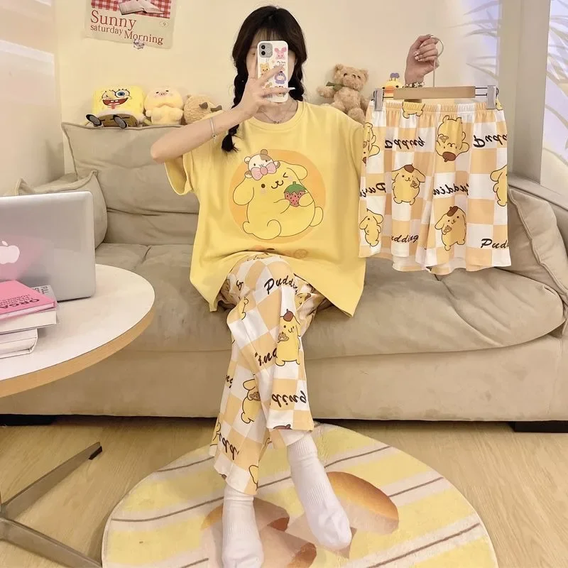 Sanrio Cinnamoroll Pompom Purin Anime Peripherals Cartoon Cute Print Girls Summer Anti Bump Short Sleeve Loungewear Set Gift
Sanrio Cinnamoroll Pompom Purin Anime Peripherals Cartoon Cute Print Girls Summer Anti Bump Short Sleeve Loungewear Set Gift