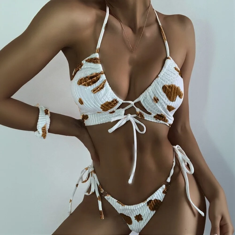 Two-pieces Bikini Set Women Swimsuit Push Up Bathing Suit Print Beachwear Lace-up Split Swimwear Push Up Bikinis Summer
Two-pieces Bikini Set Women Swimsuit Push Up Bathing Suit Print Beachwear Lace-up Split Swimwear Push Up Bikinis Summer