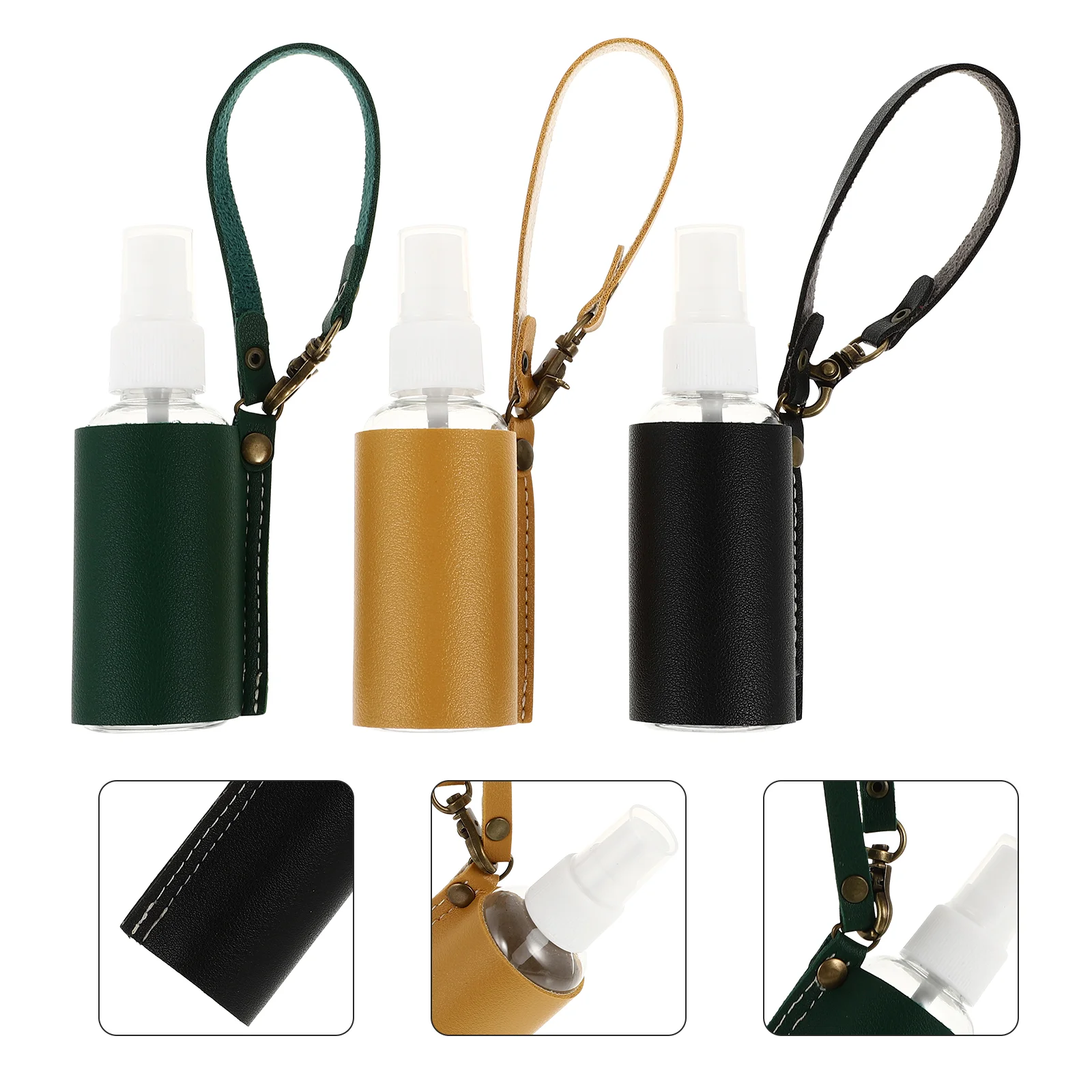 3 Sets Bottle Case Liquid Keychain Empty Hand Travel Container Perfume Bottles with PU Cover Essential Oil for Toiletries
3 Sets Bottle Case Liquid Keychain Empty Hand Travel Container Perfume Bottles with PU Cover Essential Oil for Toiletries