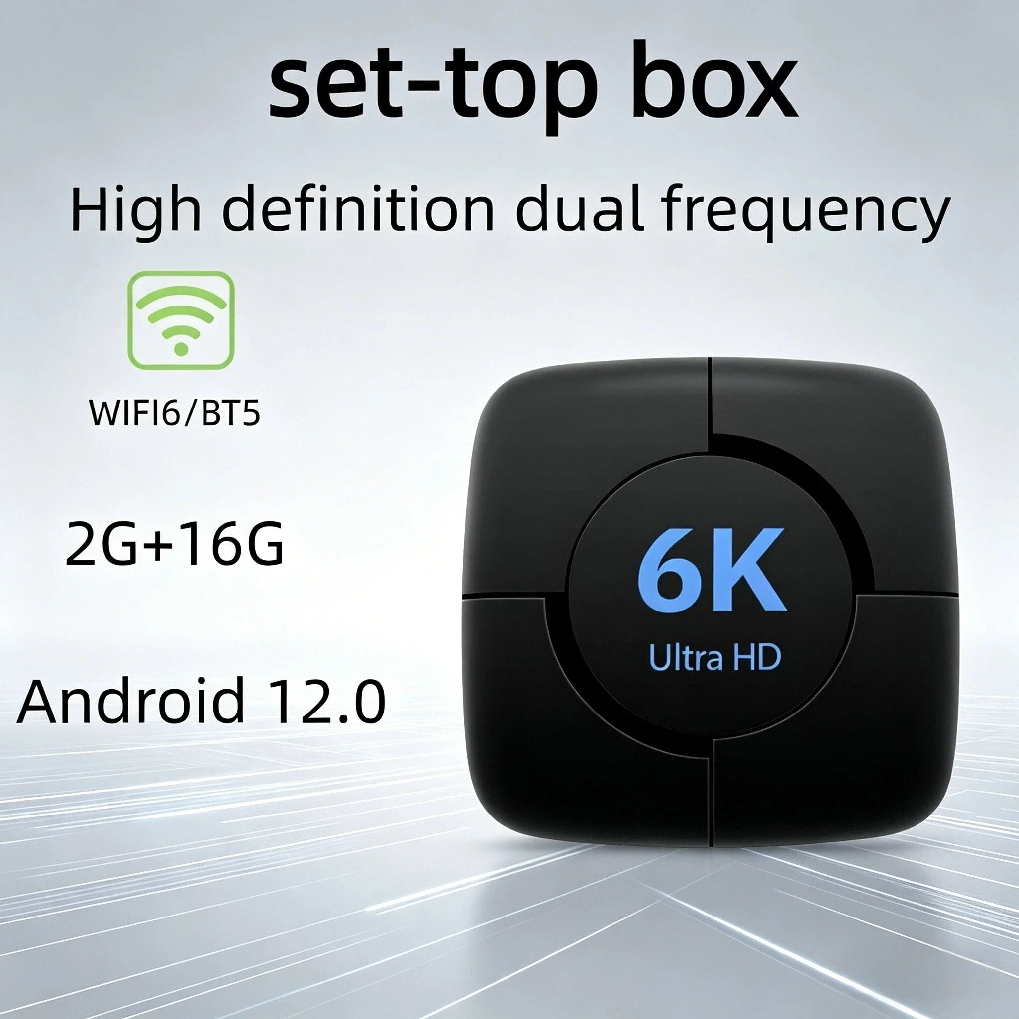 6K Android 10.0 TV BOX 4GB RAM 64GB ROM H616 Quad Core 2.4G/5G Wifi 6K Media player Set Top Box
6K Android 10.0 TV BOX 4GB RAM 64GB ROM H616 Quad Core 2.4G/5G Wifi 6K Media player Set Top Box