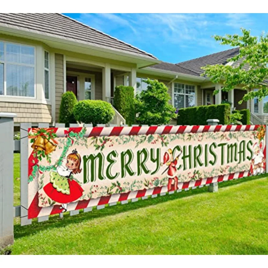 Vintage Christmas Decorations Outdoor Yard Sign Vintage Style Merry Christmas Banner Traditional Retro Santa Xmas Hanging Banne
Vintage Christmas Decorations Outdoor Yard Sign Vintage Style Merry Christmas Banner Traditional Retro Santa Xmas Hanging Banne