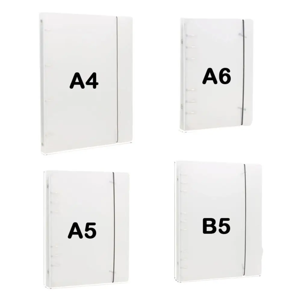 A4/A5/A6 File Binder Frosted with Straps Loose-leaf Notebook Cover 6-hole Translucent Notebook Cover
A4/A5/A6 File Binder Frosted with Straps Loose-leaf Notebook Cover 6-hole Translucent Notebook Cover