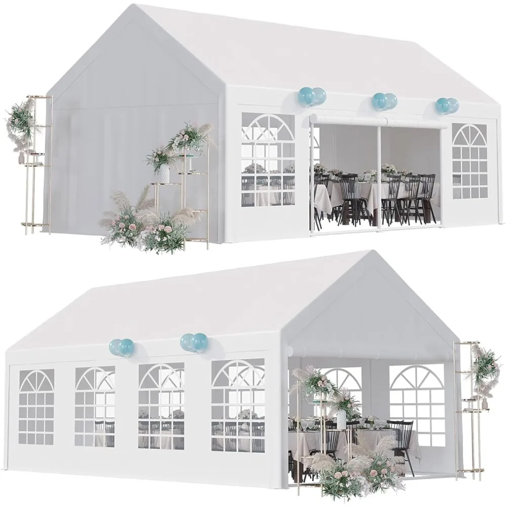 13X26 FT Party Tent Heavy Duty, Outdoor Large Wedding Tent Event Shelter with Removable Sidewalls, Outdoor Canopy Galvanized
13X26 FT Party Tent Heavy Duty, Outdoor Large Wedding Tent Event Shelter with Removable Sidewalls, Outdoor Canopy Galvanized