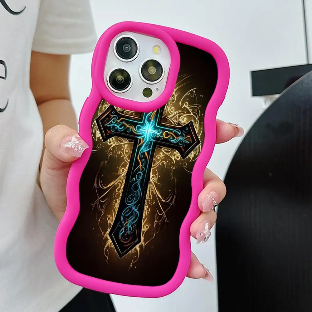 Jesus Cross Phone Case for iPhone 17 16 15 14 13 12 11 Air Pro Max Plus Red Soft TPU Wavy Edge Cover
Jesus Cross Phone Case for iPhone 17 16 15 14 13 12 11 Air Pro Max Plus Red Soft TPU Wavy Edge Cover