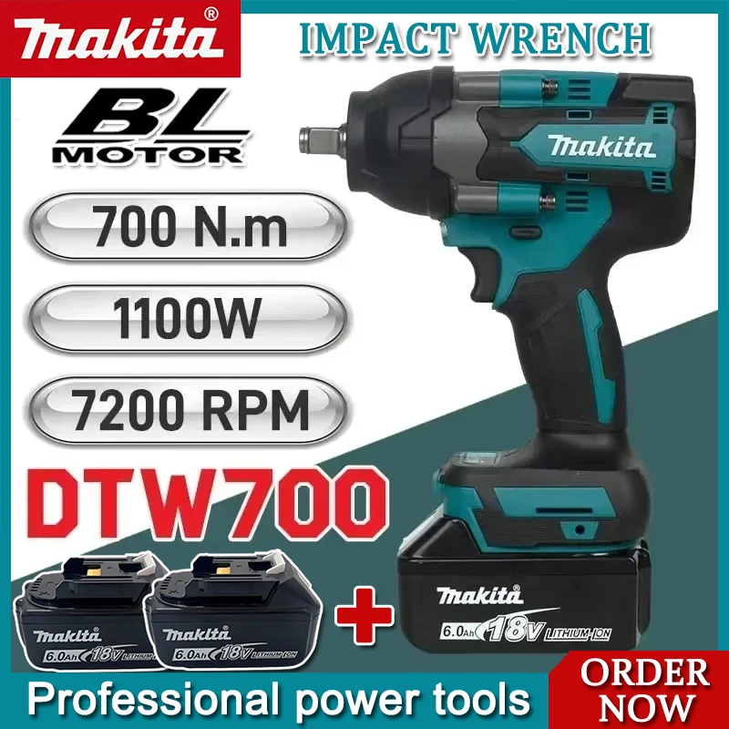 Makita DTW700 Brushless Electric Wrench High Torque 18V Cordless Drill Screwdriver Rechargeable Electric Tools Torque Wrench
Makita DTW700 Brushless Electric Wrench High Torque 18V Cordless Drill Screwdriver Rechargeable Electric Tools Torque Wrench